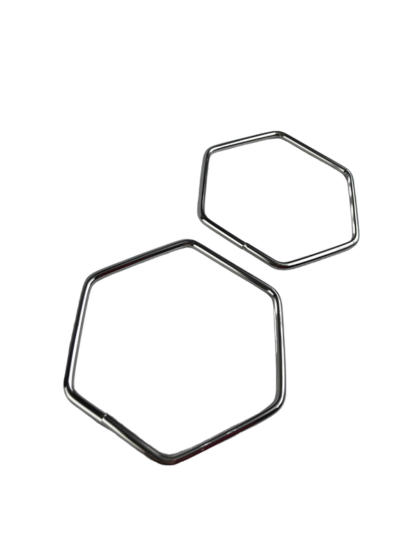 Metal Altıgen Çanta Sapı 11x9,5 cm