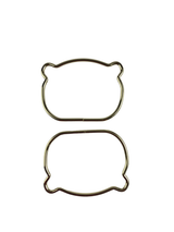 Metal Kedi Figürlü Çanta Sapı 11x8 cm