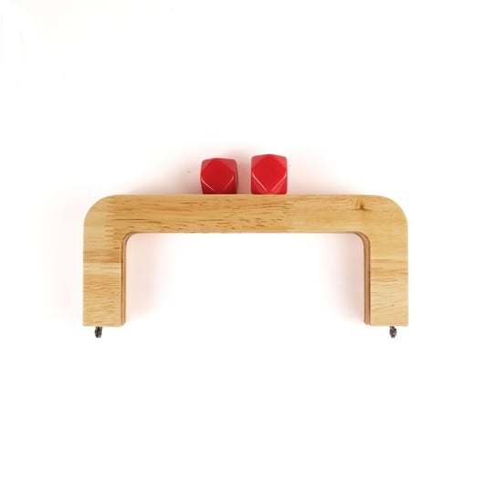 Boncuklu Ahşap Çanta Bursu 20 cm