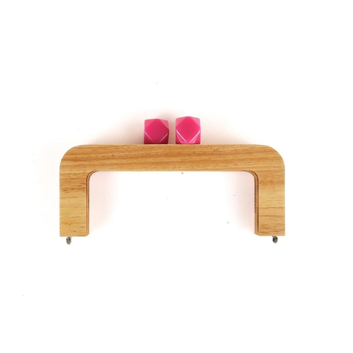 Boncuklu Ahşap Çanta Bursu 20 cm