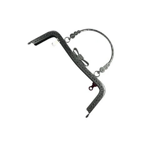 20 cm Fiyonklu Taşlı Saplı Metal Çanta Klipsi