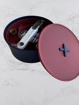 Düğme Desenli Dikiş Kutusu 13x13 cm