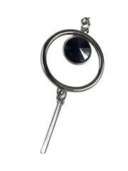 9 cm Siyah Taşlı Çanta Süsü