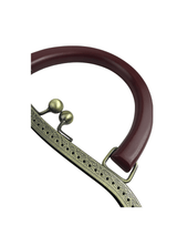 Lüx 26 cm Ahşap Saplı Metal Çanta Bursu