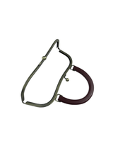 Lüx 26 cm Ahşap Saplı Metal Çanta Bursu
