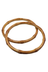 Bambu Görünümlü Yuvarlak Çanta Sapı