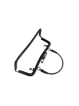 20 cm Fiyonklu Taşlı Saplı Metal Çanta Klipsi