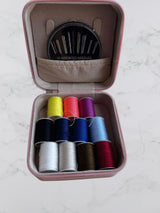 Dikiş Seti-Çantalı (Pudra pembe renk)