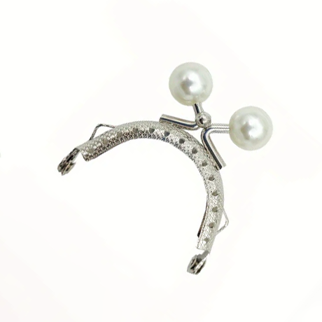 8 cm İncili Metal Cüzdan Bursu