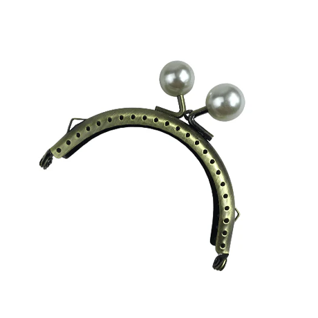 8 cm İncili Metal Cüzdan Bursu