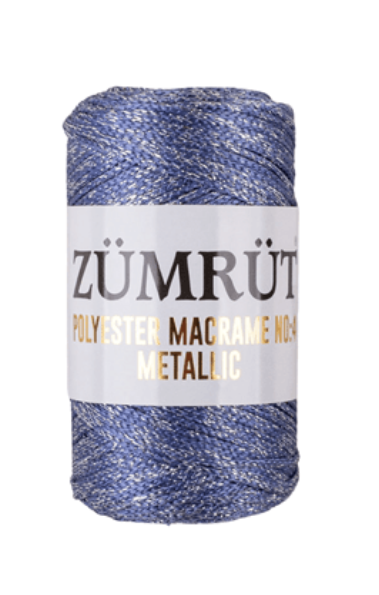 Zümrüt Polyester Makrome İpi No:4 Metallic