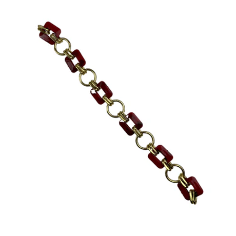 Akrilik Zincir Çanta Sapı Bordo Renk 35cm