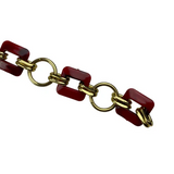 Akrilik Zincir Çanta Sapı Bordo Renk 35cm