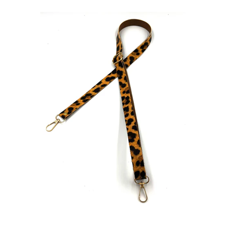 Ayarlanabilir Leopar Desenli Çanta Sapı 107cm