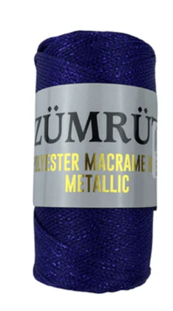 Zümrüt Polyester Makrome İpi No:4 Metallic