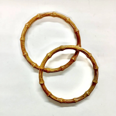 Bambu Görünümlü Yuvarlak Çanta Sapı 13 Cm