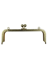 Desenli Metal Çanta Bursu 20 Cm