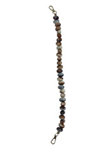 Boncuk Kahve Tonları-Beyaz Çanta Sapı 47 Cm