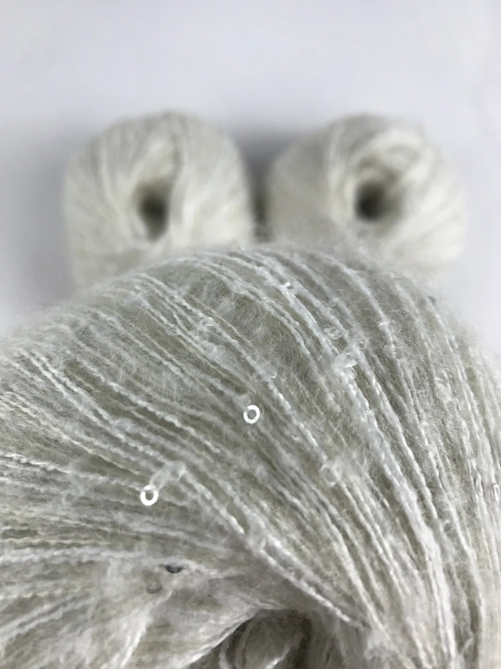 Klavuzlu Pullu Yün İp 424 Gram KP19 (Krem)