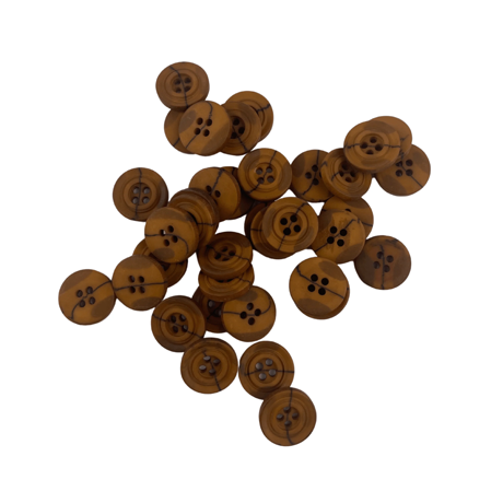 Kahve Renk 4 Farklı Boy Düğme