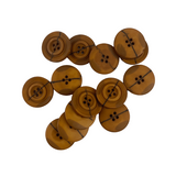 Kahve Renk 4 Farklı Boy Düğme