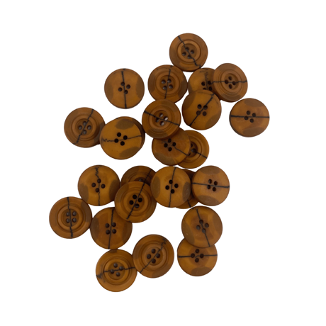 Kahve Renk 4 Farklı Boy Düğme