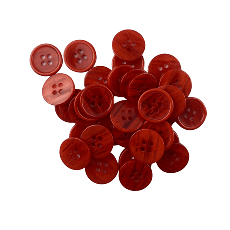 Kırmızı Renk 4 Farklı Boy Düğme