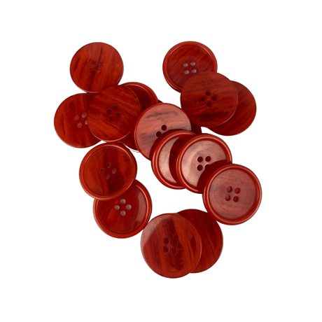 Kırmızı Renk 4 Farklı Boy Düğme