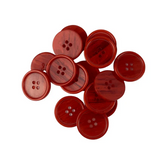 Kırmızı Renk 4 Farklı Boy Düğme