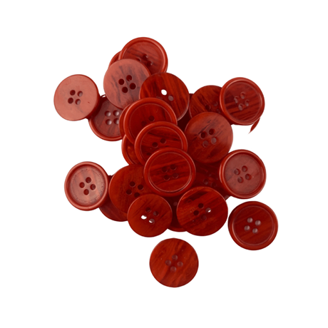 Kırmızı Renk 4 Farklı Boy Düğme