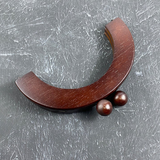 Ahşap Boncuklu Çanta Bursu 20 cm