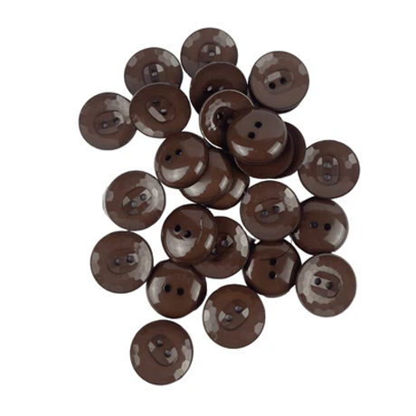 Koyu Kahve Parlak 2 Boy Düğme