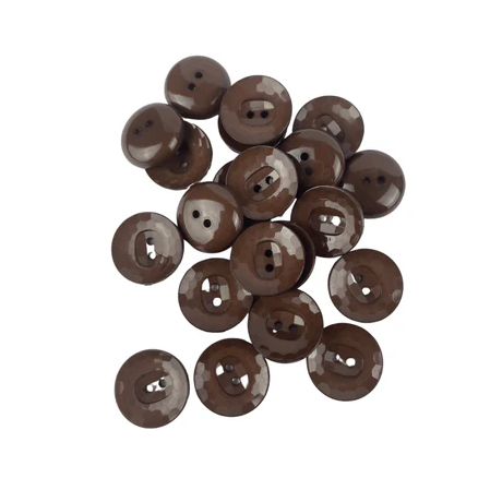 Koyu Kahve Parlak 2 Boy Düğme