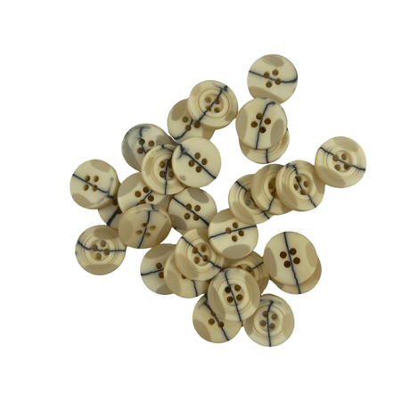 Koyu Krem Renk 4 Farklı Boy Düğme