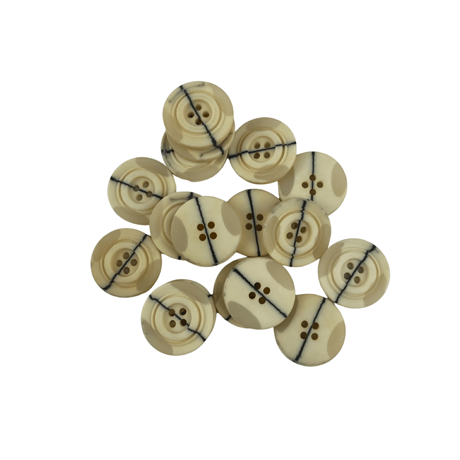 Koyu Krem Renk 4 Farklı Boy Düğme