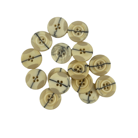 Koyu Krem Renk 4 Farklı Boy Düğme