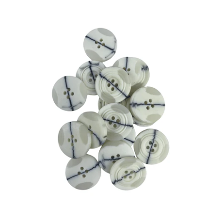 Krem Renk 4 Farklı Boy Düğme