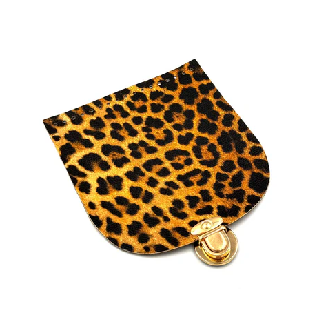 Leopar Desenli Çanta Kilitli Kapak 19.5x18