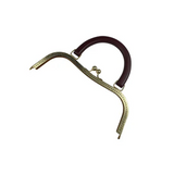 Lüx 26 cm Ahşap Saplı Metal Çanta Bursu