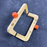 Boncuklu Ahşap Çanta Bursu 20 cm