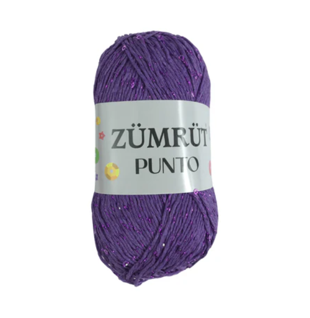 Zümrüt %100 Cotton Punto (Simli ve Pullu)