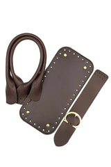 Tokalı Deri Çanta Seti