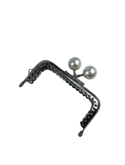 8 cm İncili Metal Cüzdan Bursu