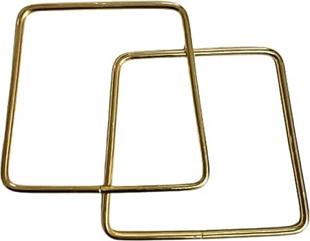 Metal Yamuk Kare 12 Cm Çanta Sapı