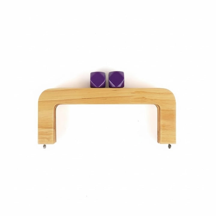 Boncuklu Ahşap Çanta Bursu 20 cm