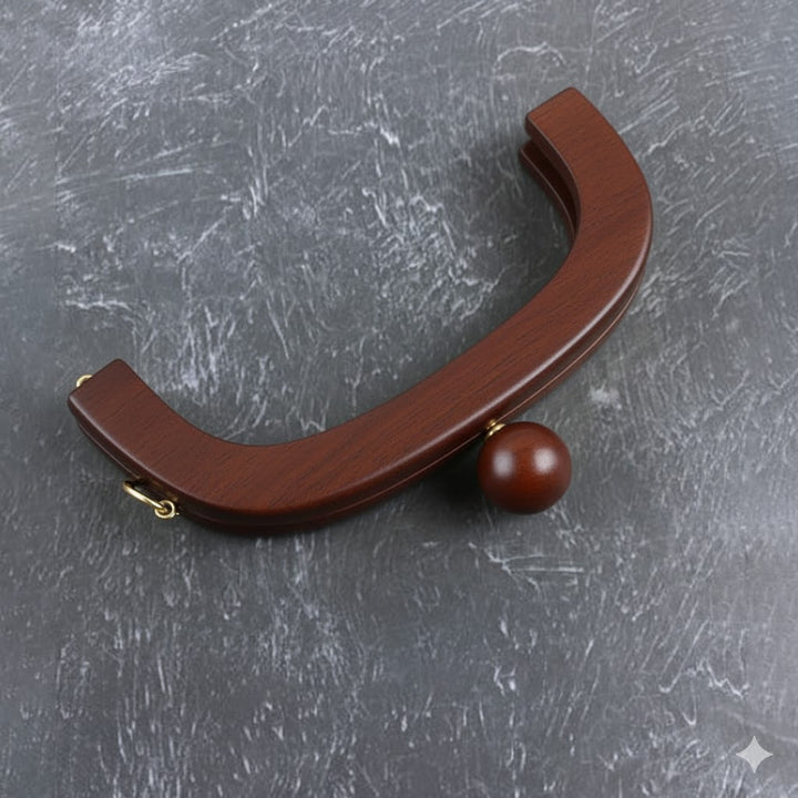 Ahşap Boncuklu Çanta Bursu 20 cm