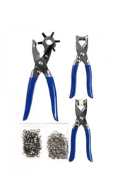 Çıtçıt Takma, Kuş Gözü Takma ve Kemer Delme Makinesi (Punch) Seti